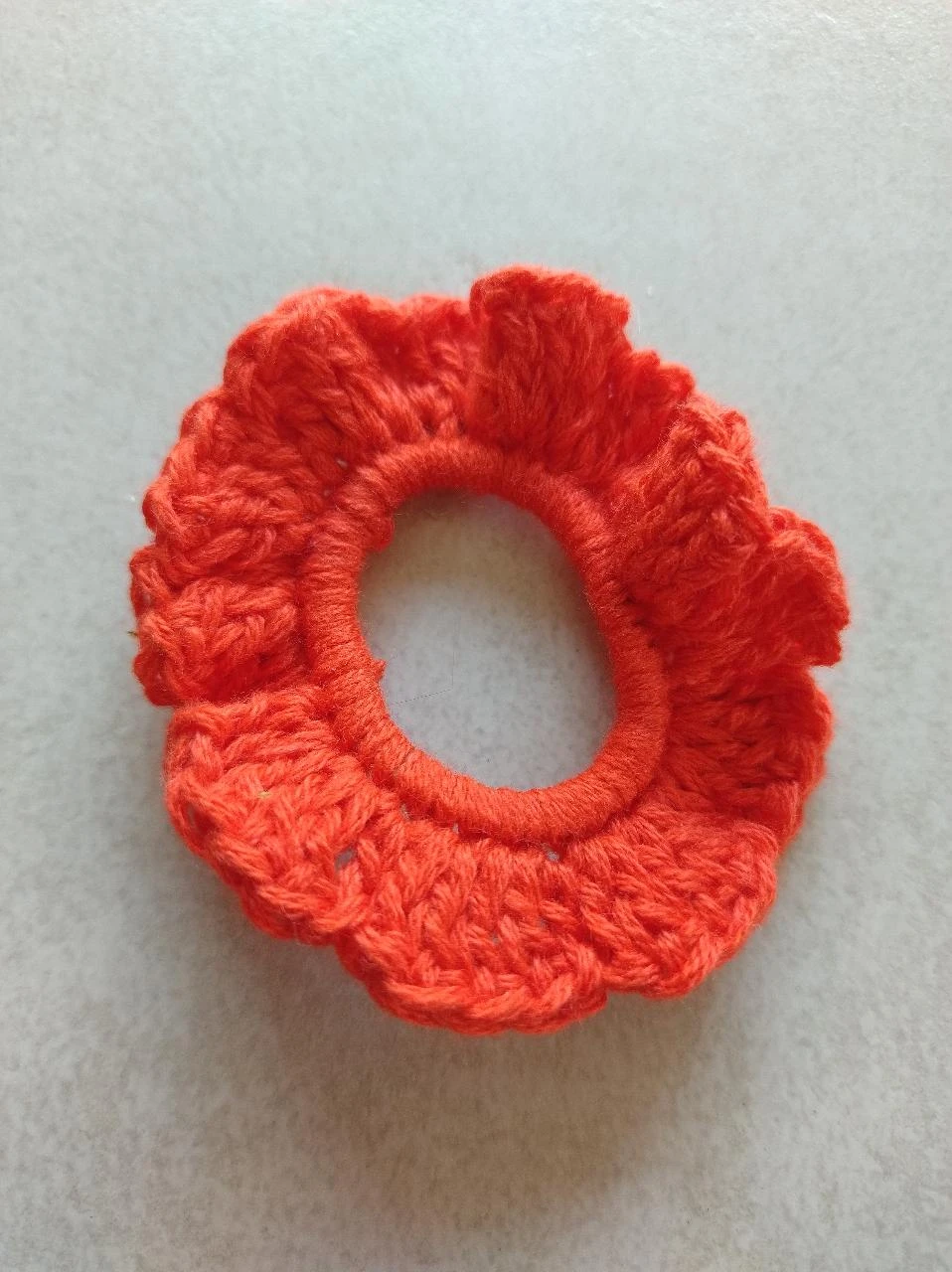 Gomas para el pelo scrunchies hechas a mano azul naranja amarillo – photo 2